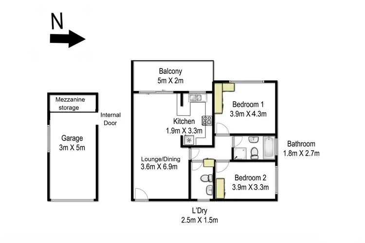 Floorplan of Homely apartment listing, 14/9A Eden Street, Arncliffe NSW 2205