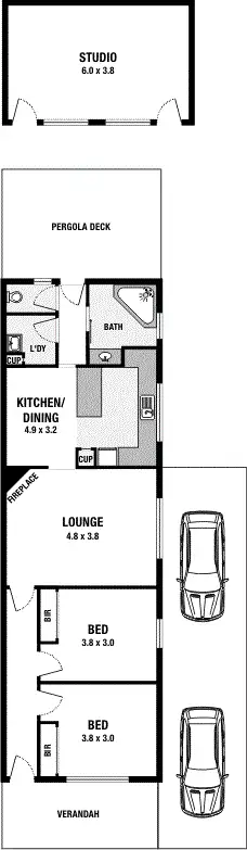 Floorplan of Homely semi-detached listing, 30 Hirst Street, Arncliffe NSW 2205