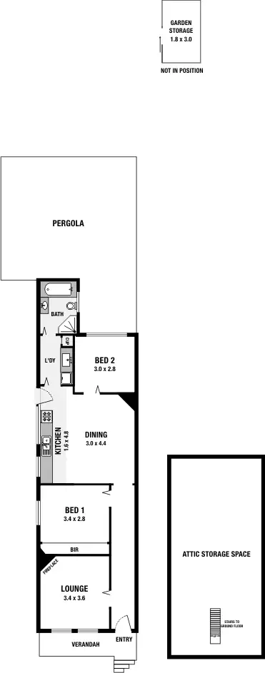 Floorplan of Homely semi-detached listing, 28 Wollongong Road, Arncliffe NSW 2205