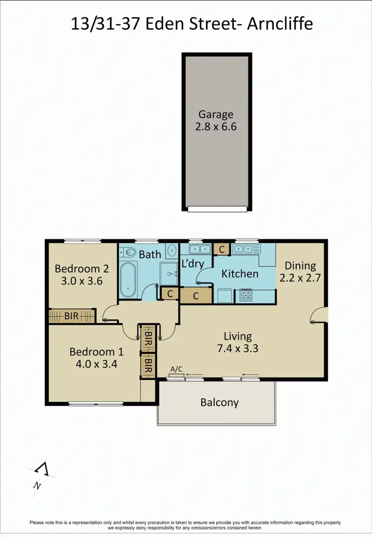 Floorplan of Homely apartment listing, 13/31 Eden Street, Arncliffe NSW 2205