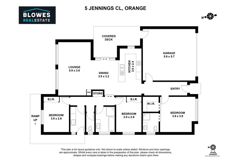 Floorplan of Homely house listing, 5 Jennings Close, Orange NSW 2800