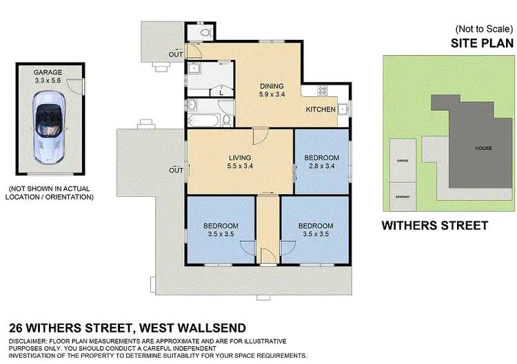 Floorplan of Homely house listing, 26 Withers Street, West Wallsend NSW 2286