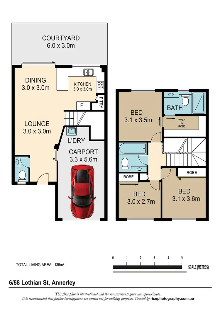 Floorplan of Homely townhouse listing, 6/58 Lothian Street, Annerley QLD 4103