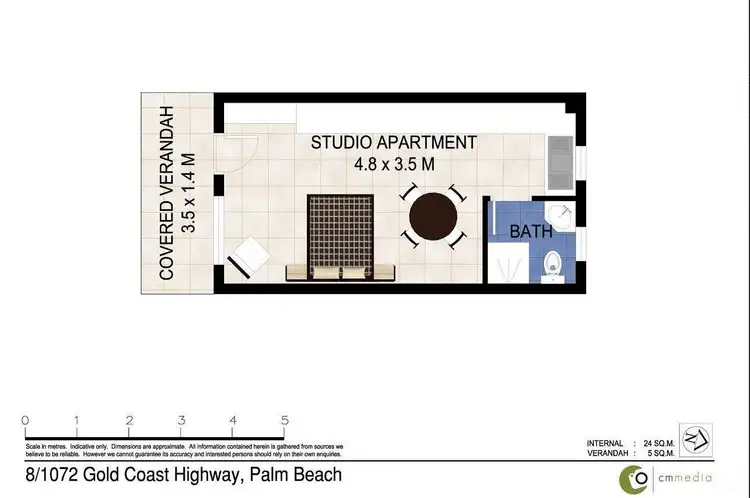 Floorplan of Homely unit listing, 8/1072 Gold Coast Highway, Palm Beach QLD 4221