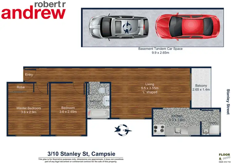 Floorplan of Homely unit listing, 3/10 Stanley Street, Campsie NSW 2194