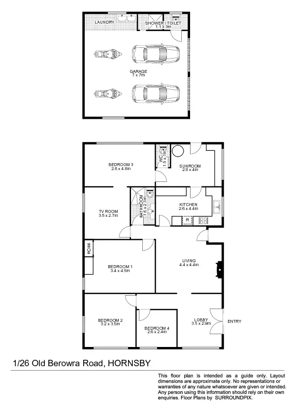Floorplan of Homely house listing, 1/26 Old Berowra Road, Hornsby NSW 2077