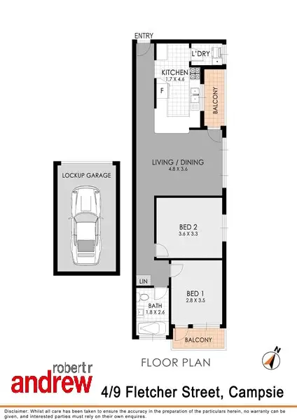 Floorplan of Homely block of units listing, 9 Fletcher Street, Campsie NSW 2194