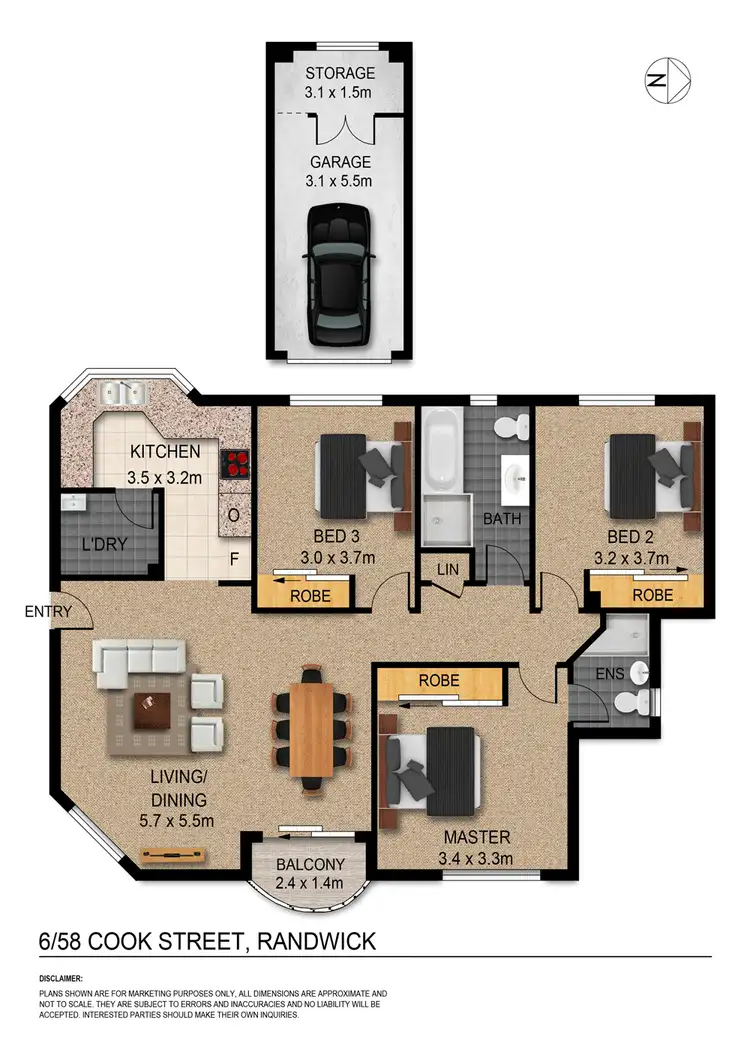 Floorplan of Homely unit listing, 6/58 Cook Street, Randwick NSW 2031