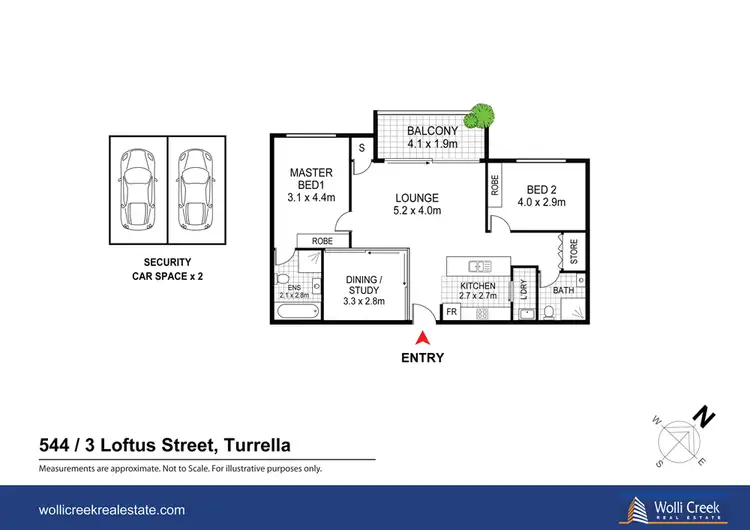 Floorplan of Homely apartment listing, 544/3 Loftus St, Turrella NSW 2205