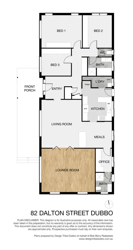 Floorplan of Homely house listing, 82 Dalton St, Dubbo NSW 2830