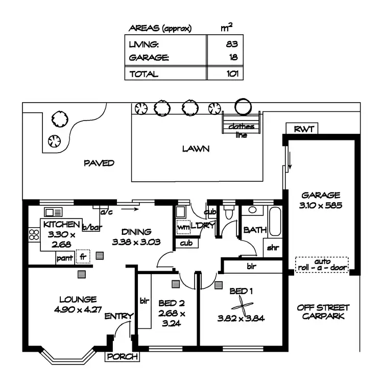 Floorplan of Homely unit listing, 2/12 Sixth Ave, Ascot Park SA 5043