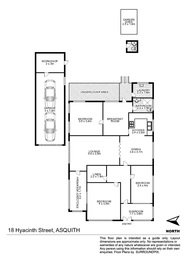Floorplan of Homely house listing, 18 Hyacinth St, Asquith NSW 2077