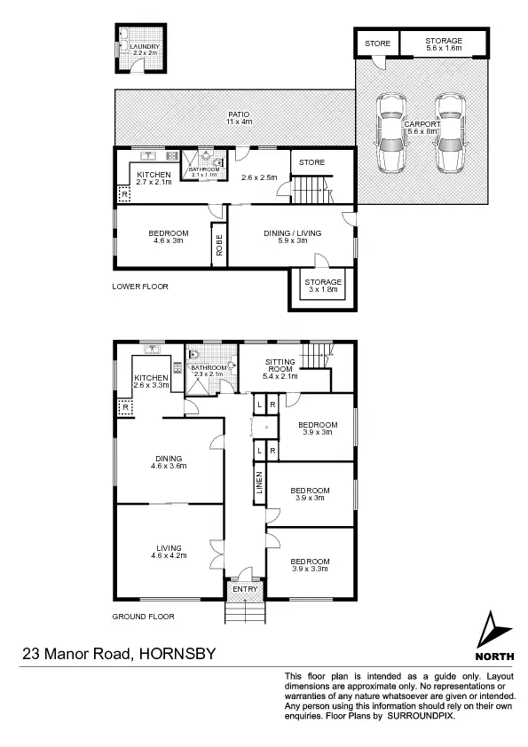 Floorplan of Homely house listing, 23 Manor  Road, Hornsby NSW 2077