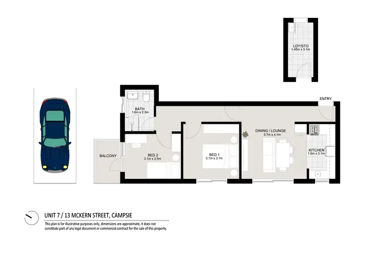 Floorplan of Homely apartment listing, 7/13 Mckern Street, Campsie NSW 2194
