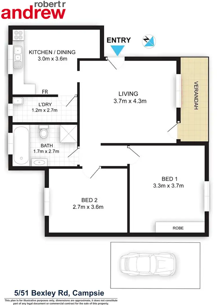 Floorplan of Homely apartment listing, 5/51 Bexley Road, Campsie NSW 2194