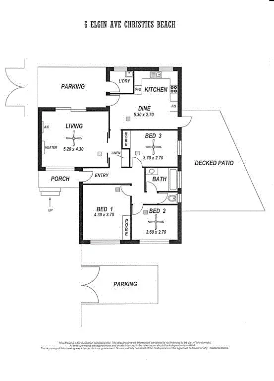 Floorplan of Homely house listing, 6 Elgin Avenue, Christies Beach SA 5165