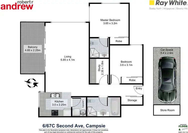 Floorplan of Homely apartment listing, 6/67C Second Avenue, Campsie NSW 2194