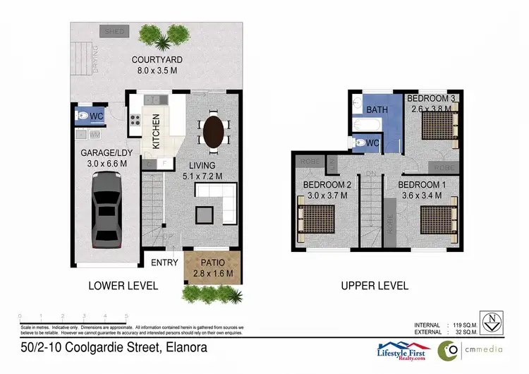 Floorplan of Homely townhouse listing, 50/2 Coolgardie Street, Elanora QLD 4221
