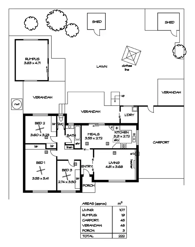 Floorplan of Homely house listing, 61 Carol Drive, Para Hills SA 5096