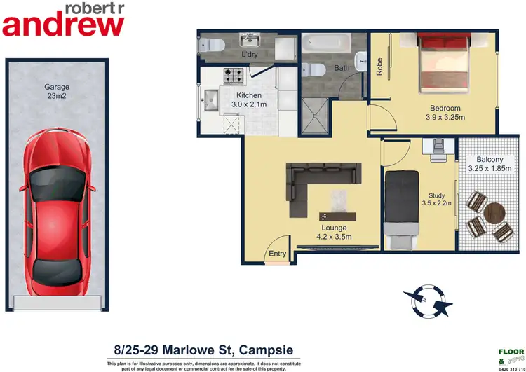 Floorplan of Homely apartment listing, 8/27 Marlowe Street, Campsie NSW 2194