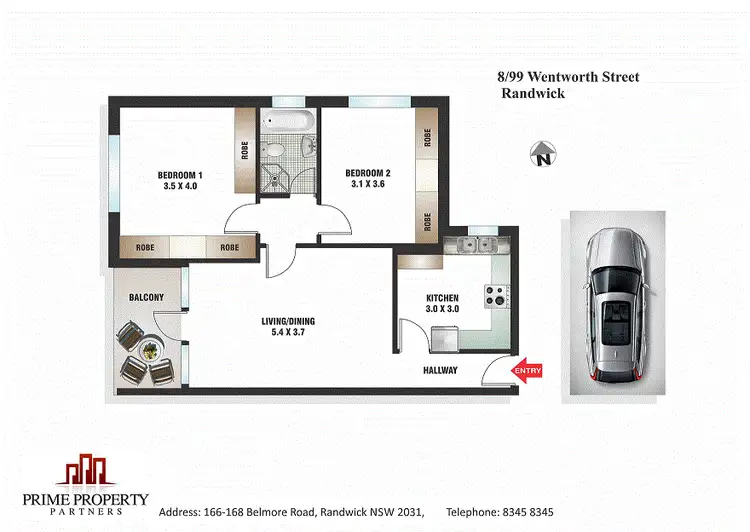 Floorplan of Homely apartment listing, 8/97-99 Wentworth Street, Randwick NSW 2031