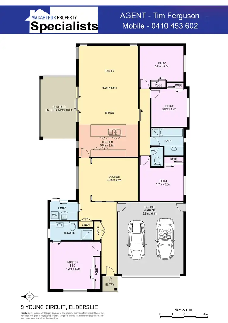 Floorplan of Homely house listing, 9 Young Circuit, Elderslie NSW 2570