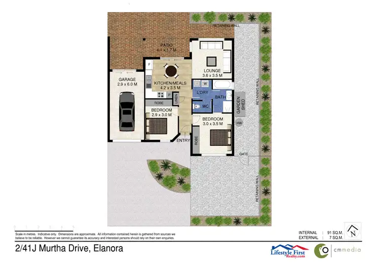 Floorplan of Homely semi-detached listing, 2/41J Murtha Drive, Elanora QLD 4221