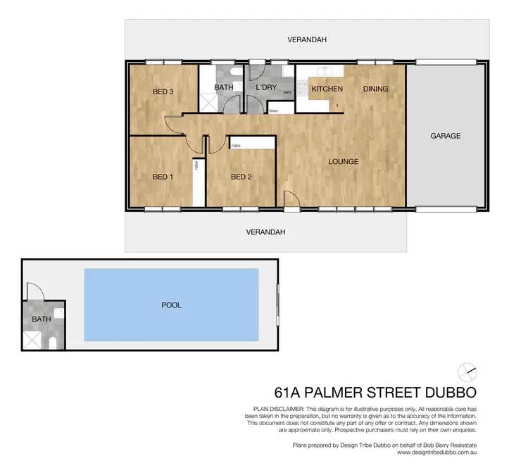 Floorplan of Homely house listing, 61A Palmer St, Dubbo NSW 2830