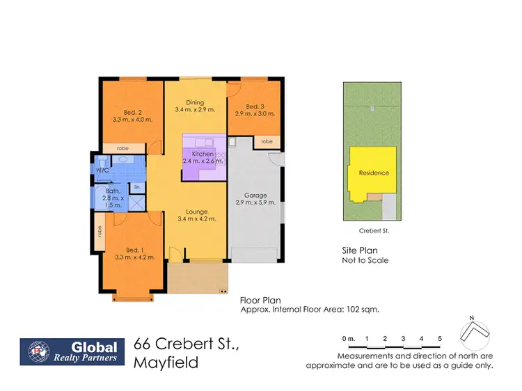 Floorplan of Homely house listing, 66 Crebert St, Mayfield NSW 2304