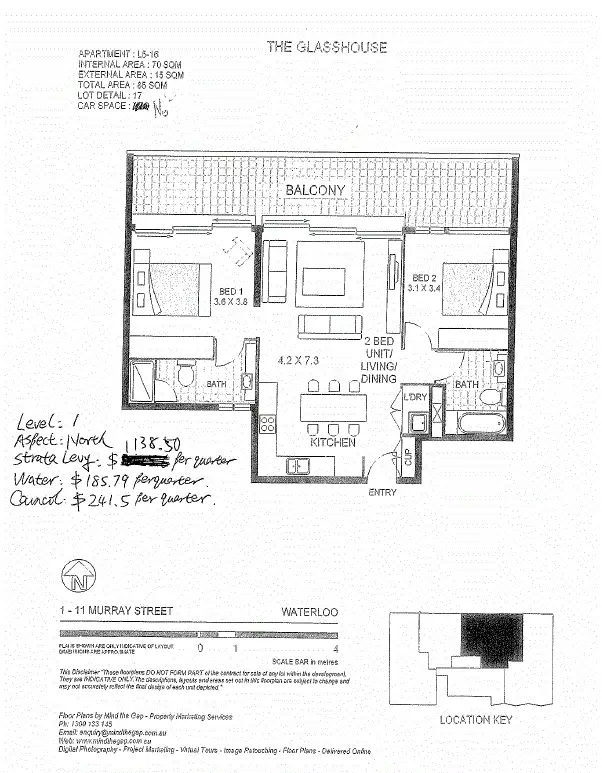 Floorplan of Homely apartment listing, 4/1-11 Murray St, Waterloo NSW 2017