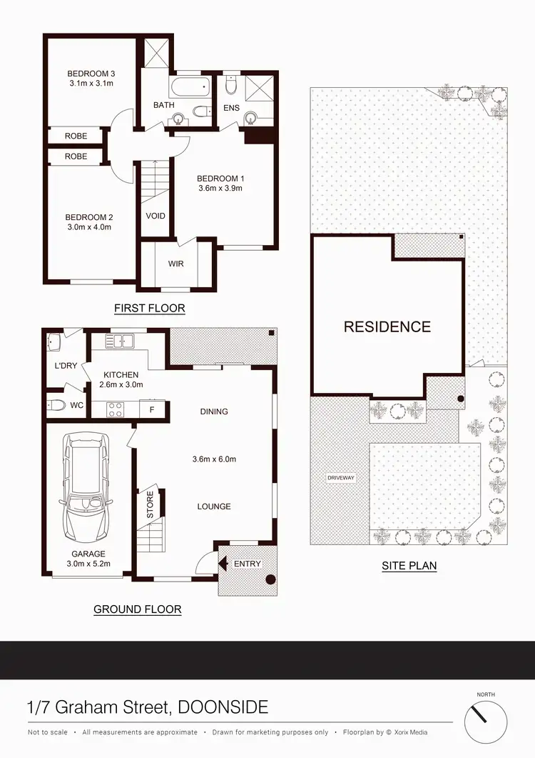 Floorplan of Homely townhouse listing, 1/7 Graham Street, Doonside NSW 2767