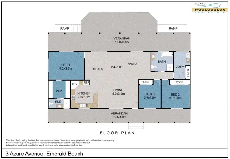 Floorplan of Homely house listing, 3 Azure Avenue, Emerald Beach NSW 2456