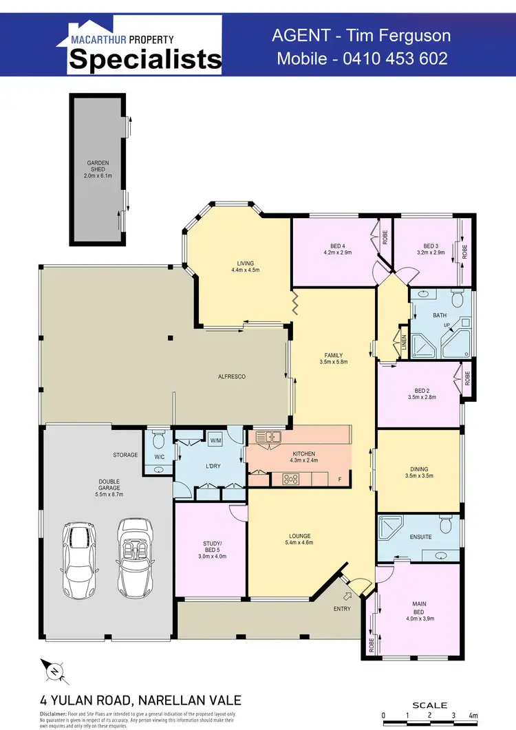Floorplan of Homely house listing, 4 Yulan Road, Narellan Vale NSW 2567