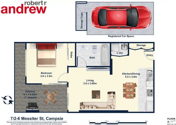 Floorplan of Homely apartment listing, 7/2-6 Messiter Street, Campsie NSW 2194