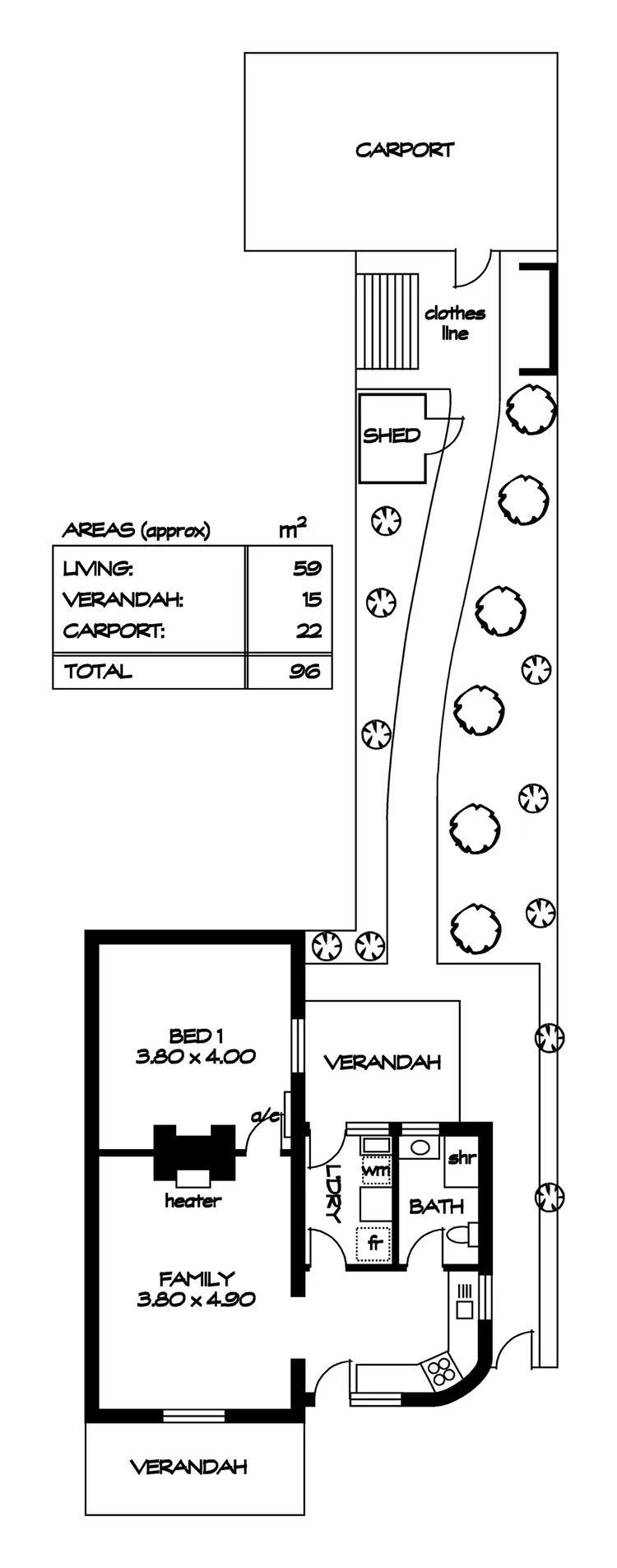 Floorplan of Homely unit listing, 17B Euston Terrace, Croydon SA 5008