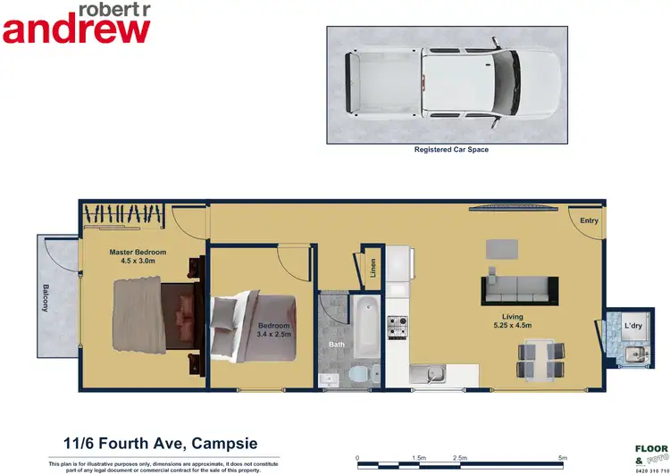 Floorplan of Homely unit listing, 11/6 Fourth Avenue, Campsie NSW 2194