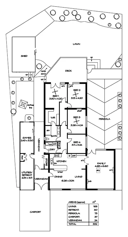 Floorplan of Homely house listing, 1 Christie Court, Athelstone SA 5076