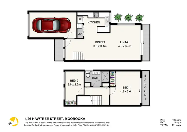 Floorplan of Homely townhouse listing, 4/26 Hawtree St, Moorooka QLD 4105