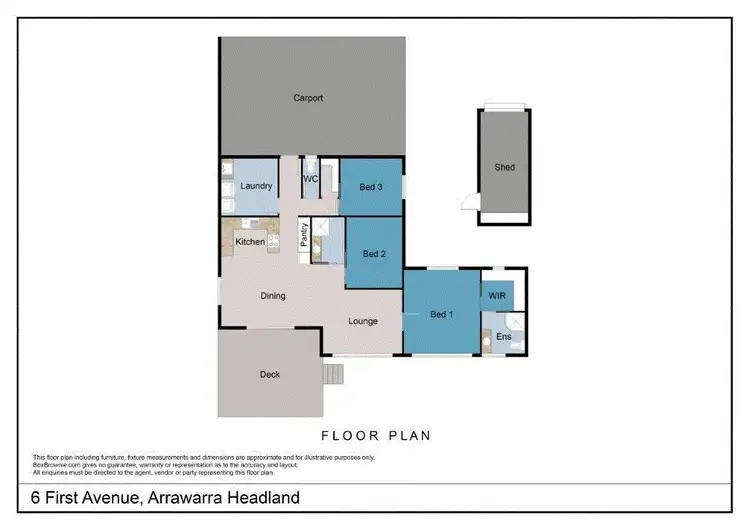 Floorplan of Homely house listing, 6 First Avenue, Arrawarra Headland NSW 2456