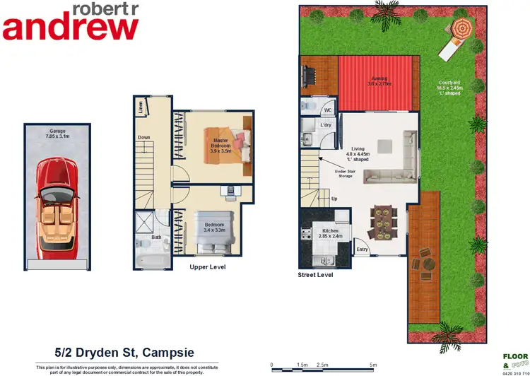 Floorplan of Homely townhouse listing, 5/2 Dryden Street, Campsie NSW 2194