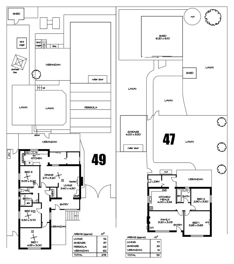 Floorplan of Homely house listing, 47 + 49 Whittington Street, Enfield SA 5085