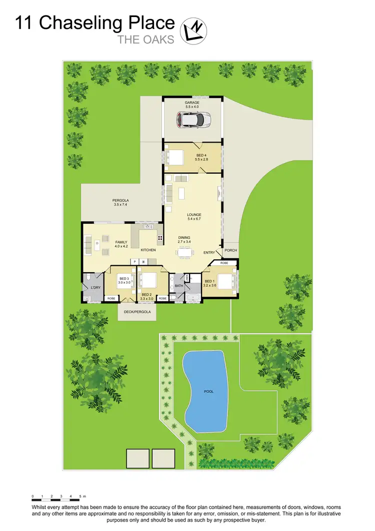 Floorplan of Homely house listing, 11 Chaseling Place, The Oaks NSW 2570