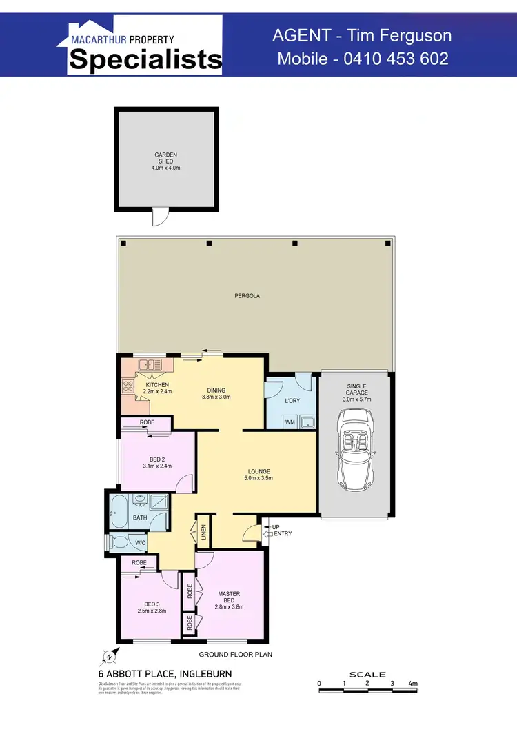 Floorplan of Homely house listing, 6 Abbott Place, Ingleburn NSW 2565