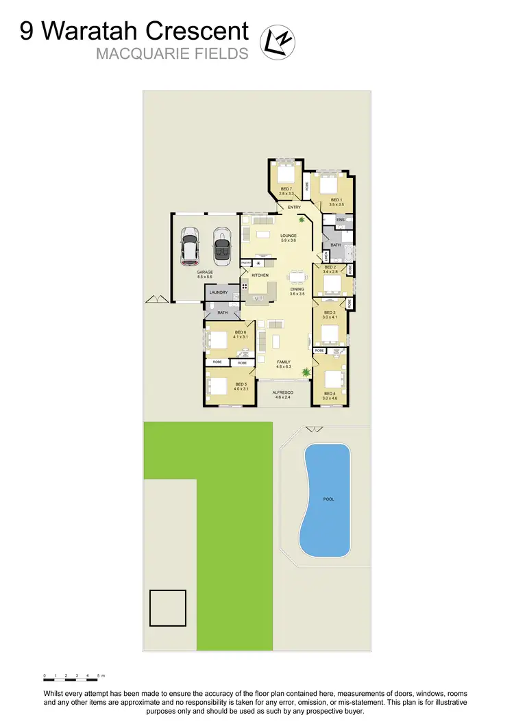 Floorplan of Homely house listing, 9 Waratah Crescent, Macquarie Fields NSW 2564