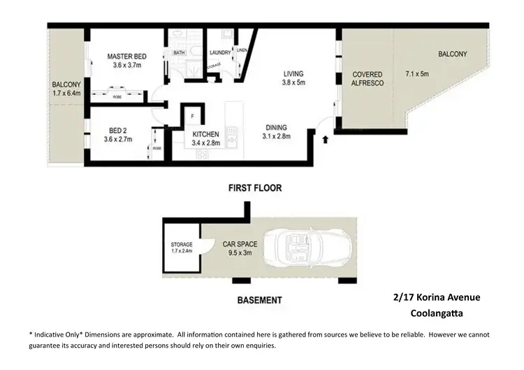 Floorplan of Homely apartment listing, 2/17 Korina Avenue, Coolangatta QLD 4225