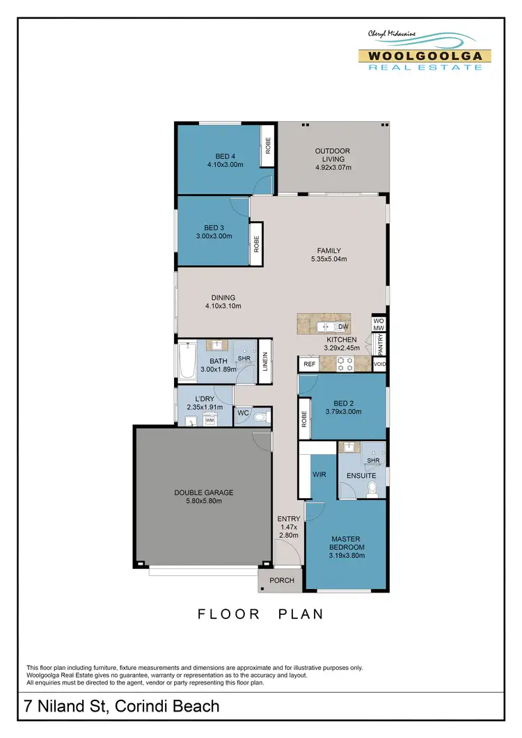 Floorplan of Homely house listing, 7 Niland Street, Corindi Beach NSW 2456