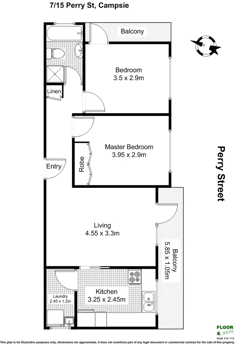 Floorplan of Homely apartment listing, 7/15-17 Perry St, Campsie NSW 2194