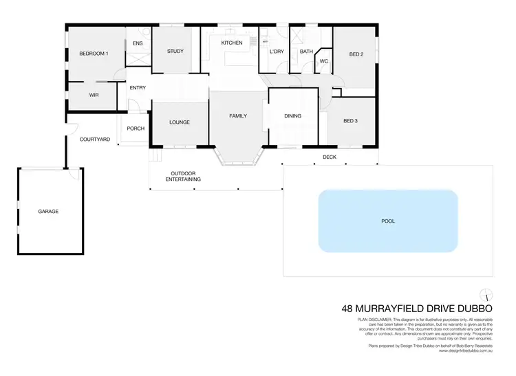 Floorplan of Homely house listing, 48 Murrayfield Dr, Dubbo NSW 2830
