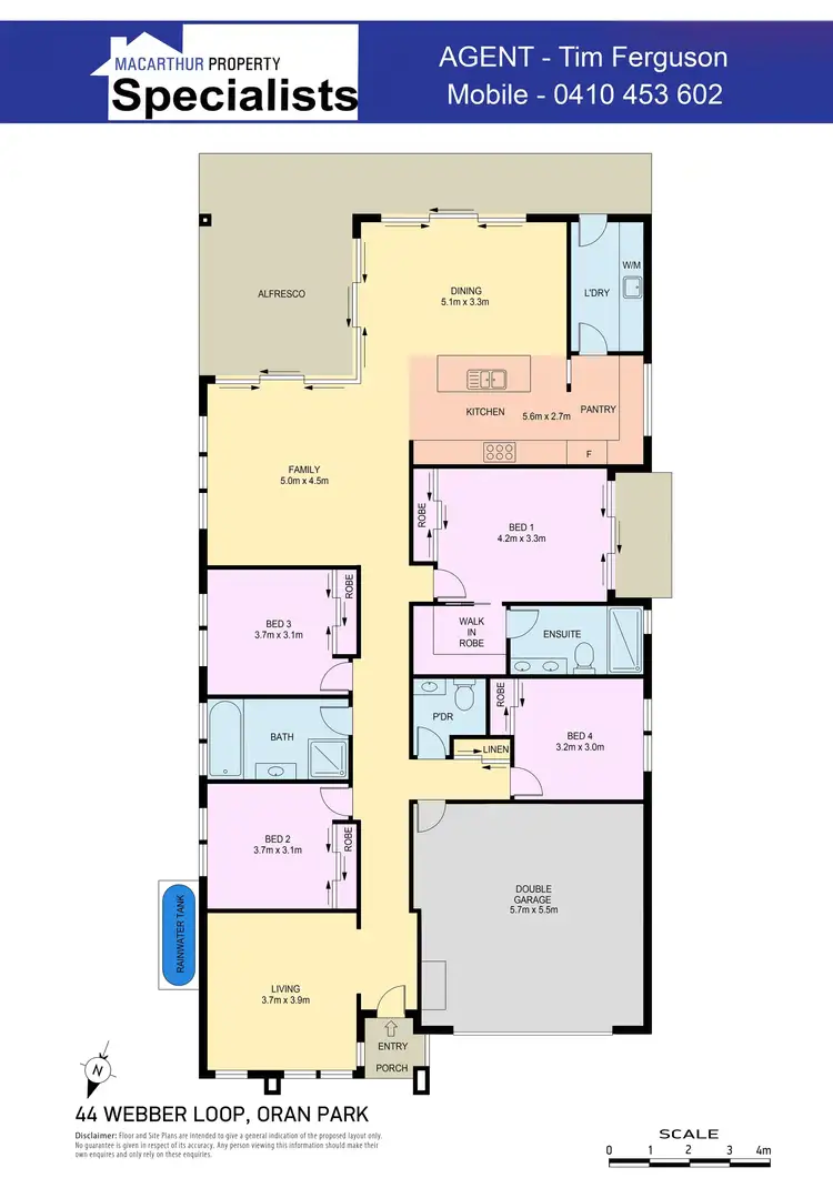 Floorplan of Homely house listing, 44 Webber Loop, Oran Park NSW 2570
