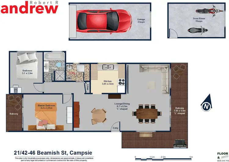 Floorplan of Homely apartment listing, 21/42-46 Beamish Street, Campsie NSW 2194